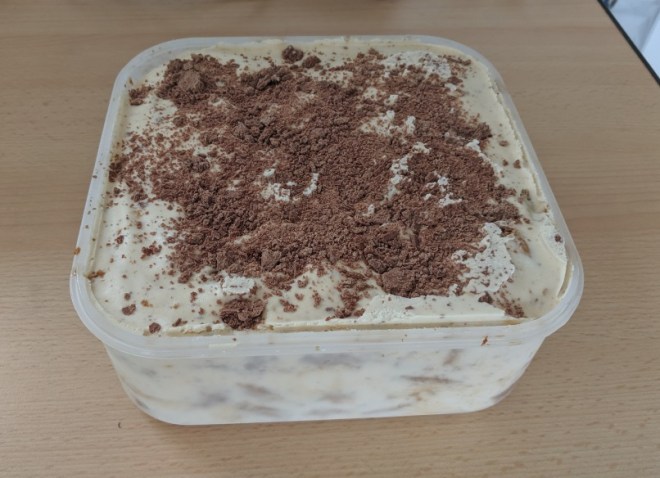 Tiramisu ice cream (before starting to eat...)